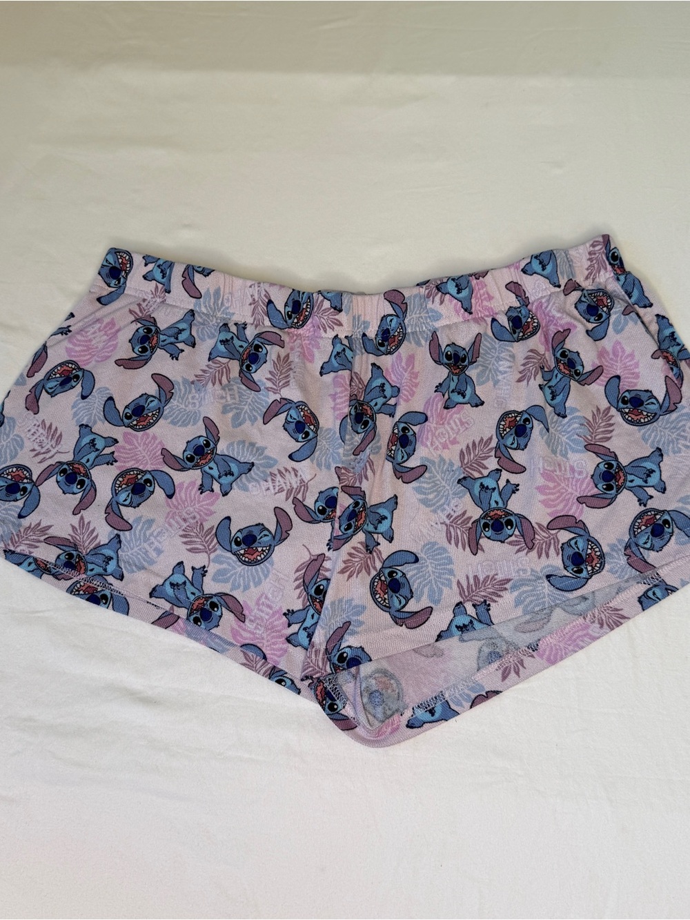 Disney Women's Pink & Blue Stitch Printed Sleep Shorts